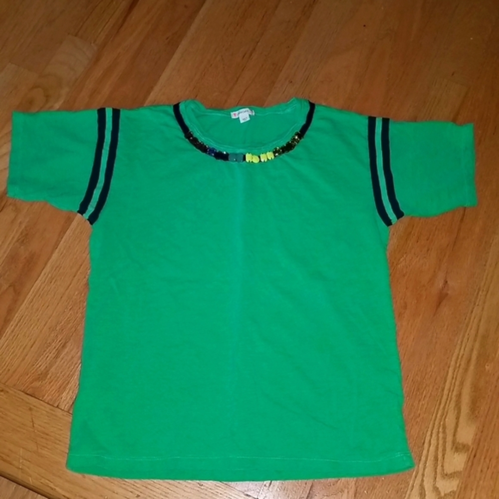 Crewcuts Jeweled Neck S/S Tee